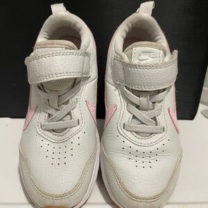 Nike Kids White and Pink Sneakers